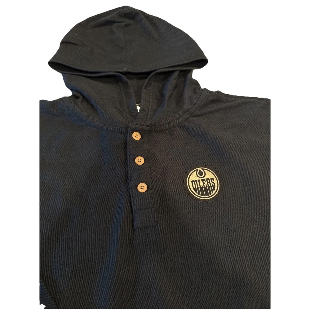 Blue 84 Edmonton Oilers Ice Hockey Team‎ Hoodie Women's 2X Black Pullover NHL